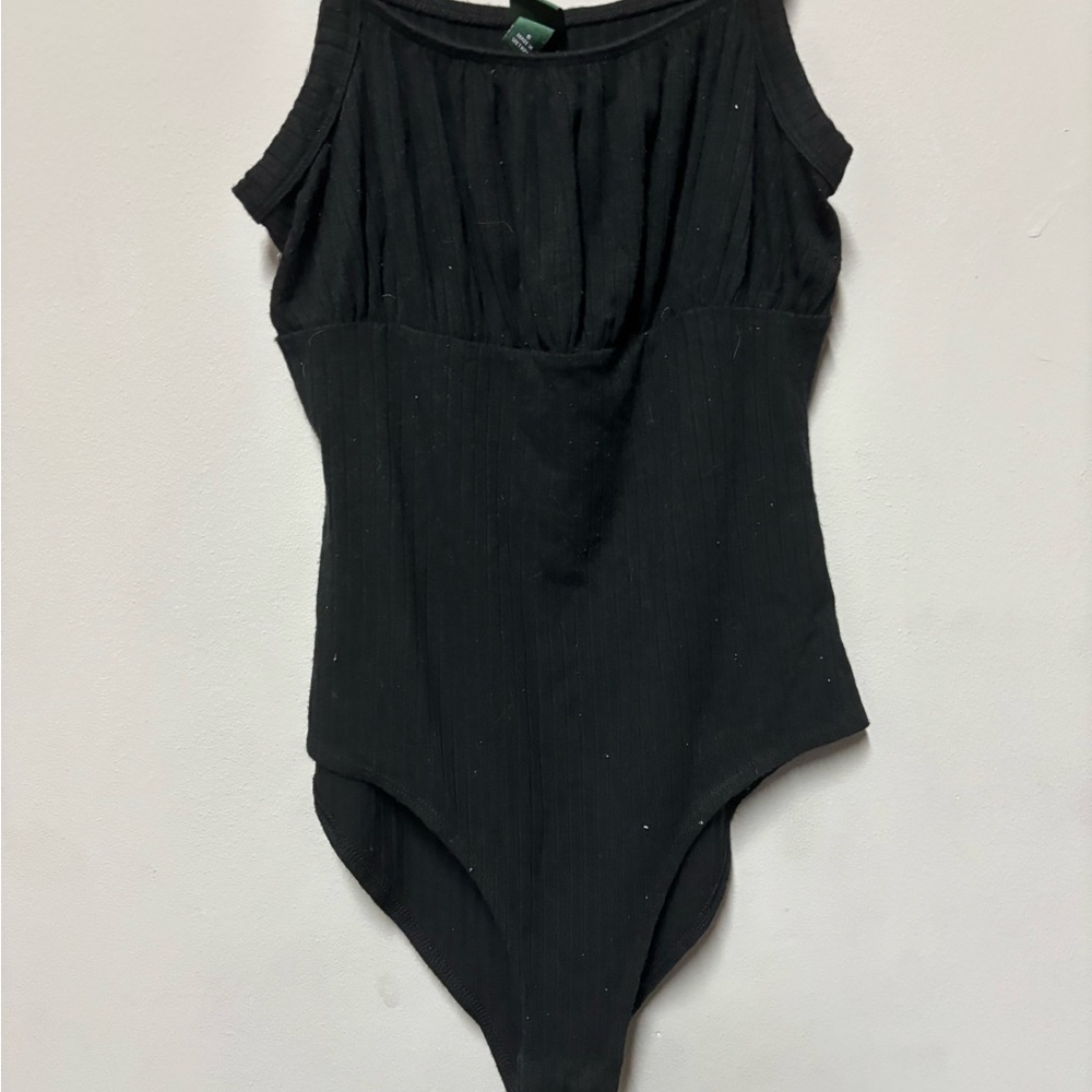 Wild Fable Black Bodysuit Scoop Neck Stretch